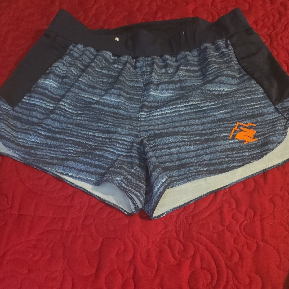 Stylish Blue and Black Athletic Shorts